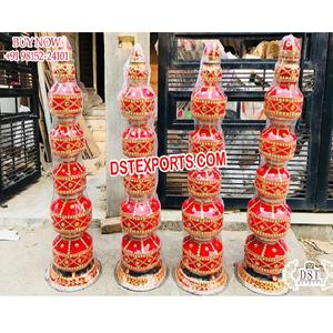 กระถางเสาอินเดียแบบดั้งเดิมตกแต่งงานแต่งงานเสากระถางอินเดียสำหรับตกแต่งงานแต่งงาน - Product Image 1