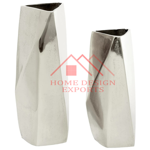 Floreros de mesa de metal y aluminio para decoración de sala de estar, jarrones de oficina de metal y aluminio de último diseño - Product Image 2