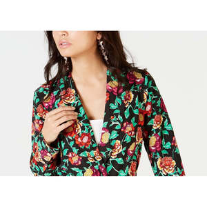 Blazer Rosa in Lana da Donna Thalia Sodi con Ricami Floreali, Chiusura Monopetto e Cintura - Abiti da Lavoro - Product Image 3