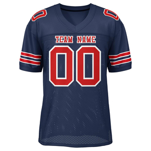 Custom <b>Plus</b> <b>Size</b> American Football Sportswear Breathable Polyester <b>Mesh</b> Quick Dry Jerseys with OEM Stripes Sublimation Printing - Product Image 5