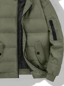 Manteau en duvet 100% polyester respirant personnalisé pour hommes vêtements d'hiver pour hommes veste bouffante vêtements décontractés veste de baseball pour hommes - Product Image 3