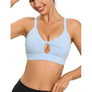 Sujetador deportivo personalizado suave de secado rápido para mujer, ropa de yoga para gimnasio, entrenamiento de alto impacto para correr, un hombro - Product Image 1