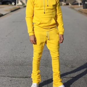 Ropa de calle de invierno para hombre, chándal apilado, venta al por mayor, trajes para correr, sudaderas con capucha, 100% de algodón, ajustado - Product Image 5