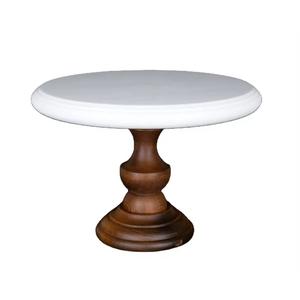 ZAM ZAM IMPEX Luxury Wood and <b>Marble</b> Round Eco-Friendly <b>Cake</b> <b>Stand</b> with Customizable Size & Color Hot Selling <b>Cake</b> Tools - Product Image 1