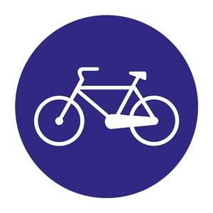Señal de Tráfico Reflectante TT-38a, Señal de Precaución Vial para Seguridad en la Calle, Señal Obligatoria para Caminos de Bicicletas - Product Image 1