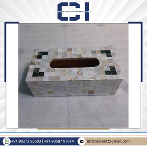 กล่องทิชชู่ฝังกระดูกทรงสี่เหลี่ยมขัดเงาทำมือ - Product Image 6