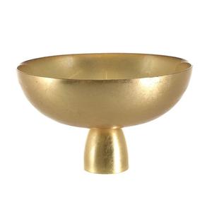 Tazón de fruta perforado pulido mate de latón, tazón de esmalte decorativo niquelado para servir, esmalte blanco barato para servir frutas, Bo indio - Product Image 2