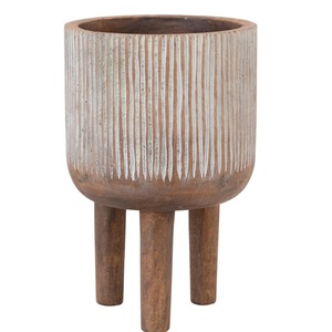 Precio barato jardineras de madera para exteriores e interiores Uso de jardineras para decoración de hogares y hoteles con soporte de madera - Product Image 1