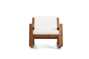 Silla Mecedora de Madera de Acacia Aplicada en Espacios Residenciales y Comerciales que Requieren Asientos de Madera Natural - Product Image 3