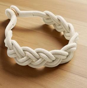 Magnetic Cotton Linen <b>Curtain</b> Tiebacks: Rustic Modern <b>Drape</b> Holders - Product Image 4