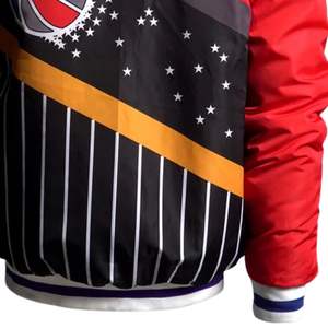 Blouson Bomber Homme Color Block Léger Rembourré Vêtement d'Extérieur Fermeture Éclair Devant Poignets Côtelés Rayés Style Urbain Moderne - Product Image 6