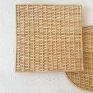 Manteles individuales de ratán tejidos cuadrados, productos ecológicos hechos en Vietnam, manteles individuales, decoración de mesa, venta al por mayor - Product Image 1