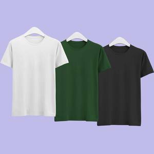 CAMISETA EN BLANCO DE ALTA CALIDAD DE ALGODÓN PEINADO DE 180 GRAMOS 100% PARA SERIGRAFÍA DTG TRANSFERENCIA DE CALOR DESCARGA IMPRESIÓN DE VINILO BORDADO - Product Image 1