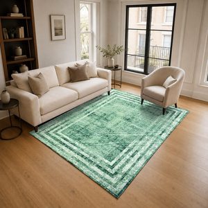 RUGS DEPOT LXDP-0254 Großhandel Grüner Salbei Minimalistischer Designer Digital Bedruckter Maschinenwaschbarer Chenille-Teppich Rutschfest - Product Image 2