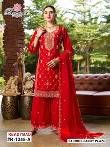 Traje Salwar Kameez paquistaní elegante de alta calidad con Camisa larga y pantalones de pierna ancha para uso informal y formal a los mejores precios - Product Image 3