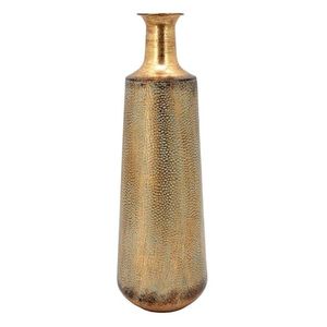 Vase de sol QAMAR en fer forgé, finition argent et or, design martelé moderne et luxueux, pour décoration de Noël, d'événements et de mariages - Product Image 5