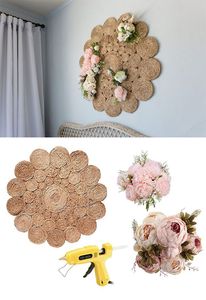 Arte de yute para colgar en la pared, diseño moderno de alta calidad, arte de pared elegante para decoración del hogar y Hotel, venta al por mayor - Product Image 2