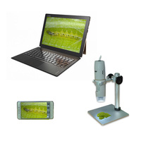 Professional USB Handheld Digital Microscope 1X-500X OLED Display IP53 Protection 1280x960 Resolution 8 LED Illumination Mobile