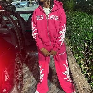 ชุดวอร์มใส่ได้ทั้งชายและหญิงผ้าฟลีซ100% มีฮู้ดทรงหลวมมีซิปรูดสำหรับใส่ได้ทั้งชายและหญิงโลโก้ออกแบบได้ตามต้องการ - Product Image 1