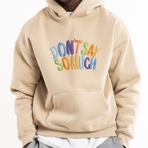 Sweat à capuche vierge sans ficelle de haute qualité en coton polaire lourd personnalisé pour hommes Streetwear Oem Logo sweat à capuche personnalisé impression bouffante - Product Image 1