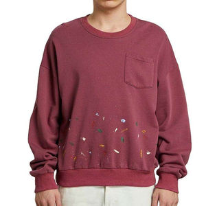 Sudaderas Extra Grandes de Otoño para Hombre, Lavado Ácido, 100% Algodón, Diseño Sólido, Forro Polar, Impresión de Logotipo Personalizado en la Parte Delantera - Product Image 1