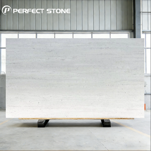 Losa blanca Azulejos de travertino natural Panel de pared para exteriores Piedra Mármol de madera - Product Image 1
