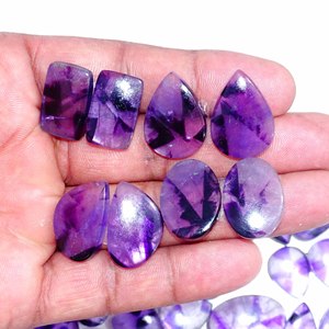100% par de amatistas naturales proveedor de piedras preciosas sueltas India venta al por mayor precio de amatista cabujón de alta calidad fabricación de joyas de piedras preciosas - Product Image 6