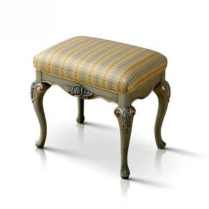 Table de toilette de luxe en teck massif, style mid-century moderne, avec miroir ovale sculpté et tabouret rembourré élégant, pour salon - Product Image 5