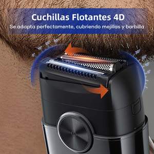Mini Afeitadora Eléctrica Recargable para Hombre, Recortadora de Barba con Doble Cuchilla, 120 Minutos de Autonomía, Resistente al Agua IPX7 para Uso Corporal en Seco y Húmedo - Product Image 5