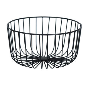 Panier à fruits vintage en fer enduit de poudre noire, taille personnalisée, panier de rangement décoratif de table, ustensile de cuisine, nouveauté - Product Image 2