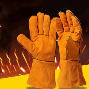 Guantes de soldadura para hombre de cuero de alta demanda de alta calidad Color personalizado y diseño Buen material de seguridad - Product Image 6