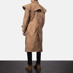 Manteau en cuir marron pour homme Macho - Product Image 3