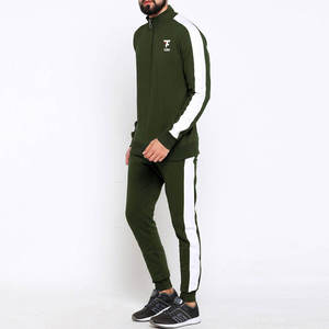 Conjunto de chándal de lujo personalizado para hombre, de forro polar grueso, de dos piezas, informal, para correr, con sudadera con cremallera completa y pantalones de chándal, al por mayor - Product Image 6