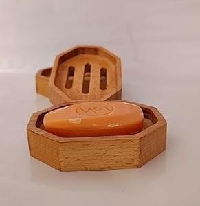 Porte-savon en bambou fait main de qualité supérieure pour lavabo de salle de bain, écologique, durable, antidérapant, style moderne, pour un usage quotidien - Product Image 4