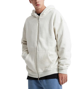 Sweat-shirts à capuche en coton mélangé de style streetwear de qualité supérieure, personnalisés par le fabricant, avec fermeture éclair, lavés à l'acide - Product Image 2