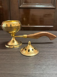 Brûleur d'encens de luxe brûleur d'encens en laiton Temple culte méditation église prière décor à la maison Vintage brûleur d'encens spirituel - Product Image 6