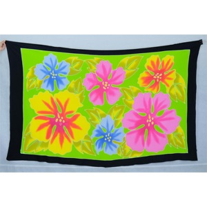 Pareos Hawaianos Pintados a Mano 100% Rayón de Alta Calidad, Ropa de Playa Personalizada al por Mayor, Cubierta para las Islas del Pacífico Asiático HPAG038-03-180 - Product Image 1