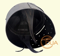 Casque de Chevalier Templier du XIIIe Siècle Prêt au Combat, Casque de Croisé en Métal Émaillé Découpé, Impression Personnalisée, Armure du Nouvel An