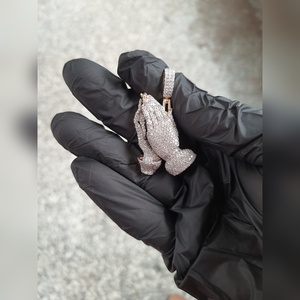 จี้เพชรโมอิสสีทองเข้ม10K CP001เครื่องประดับอัญมณีตัด VVS2 10K M นำเทรนด์ปาร์ตี้ส่งออก - Product Image 2