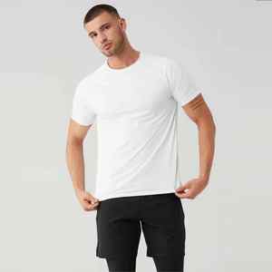 Ensemble T-shirt uni et short pour homme, personnalisable, 100 % coton, manches courtes, bas assorti, tenue décontractée confortable, respirant, OEM - Product Image 1