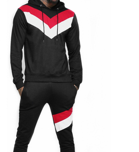 Survêtements en éponge française en détresse de haute qualité pour hommes impression bouffée Streetwear coton pantalons de survêtement personnalisés ensembles à capuche - Product Image 4