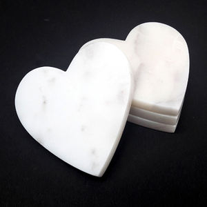White Marble and Wooden Square Shaped Coaster <b>Set</b> <b>Placemat</b> Home Hotel Restaurant 4 Pcs <b>Set</b> - Product Image 4