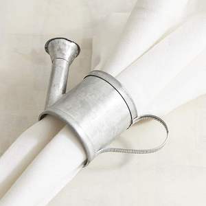 Anneaux de serviette en nacre en métal de la meilleure qualité pour l'utilisation de l'hôtel et du restaurant Anneau de serviette en tissu de forme ronde en vrac - Product Image 4