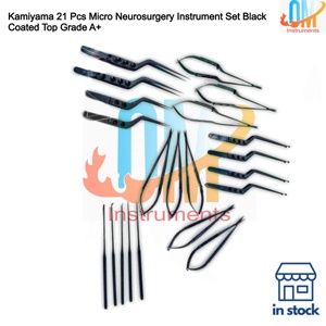 ชุดเครื่องมือผ่าตัดจุลศัลยกรรมประสาท Kamiyama 21 ชิ้น พรีเมียมเคลือบสีดำ ผลิตจากเหล็กกล้าไร้สนิม ใช้ได้กับหม้อนึ่งฆ่าเชื้อและนำกลับมาใช้ใหม่ได้ - Product Image 5