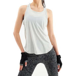 Débardeurs de sport pour femmes à col rond, couleur unie, en tissu jersey respirant et à séchage rapide, vente chaude OEM - Product Image 1
