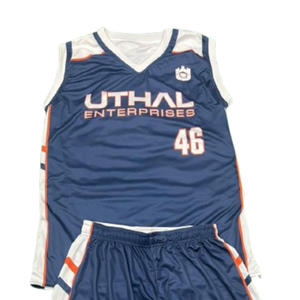 ชุดบาสเก็ตบอลส่วนตัวผ้าโพลีเอสเตอร์ระบายอากาศได้ดีดีไซน์ตามสั่ง - Product Image 2