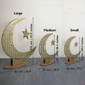 Décoration de table en métal islamique de luxe pour le Ramadan |   Accessoire de bureau élégant, imperméable et durable pour les intérieurs de la maison et du bureau - Product Image 3