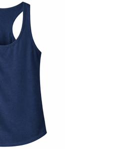 Débardeur dos nageur bleu marine personnalisé pour femme, sans manches, col rond, extensible et doux, idéal pour l'entraînement, le fitness, la gym et l'été - Product Image 3