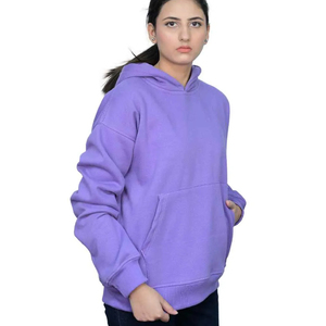 Sweat à capuche surdimensionné pour hommes et femmes, coton français de haute qualité, poids lourd, broderie personnalisée sur le devant, unisexe, OEM, sweats à capuche pour femmes - Product Image 4