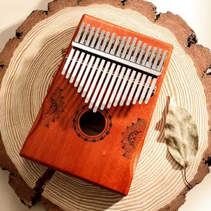 Huashu-Piano de pulgar de caoba, 17 teclas, Kalimba
